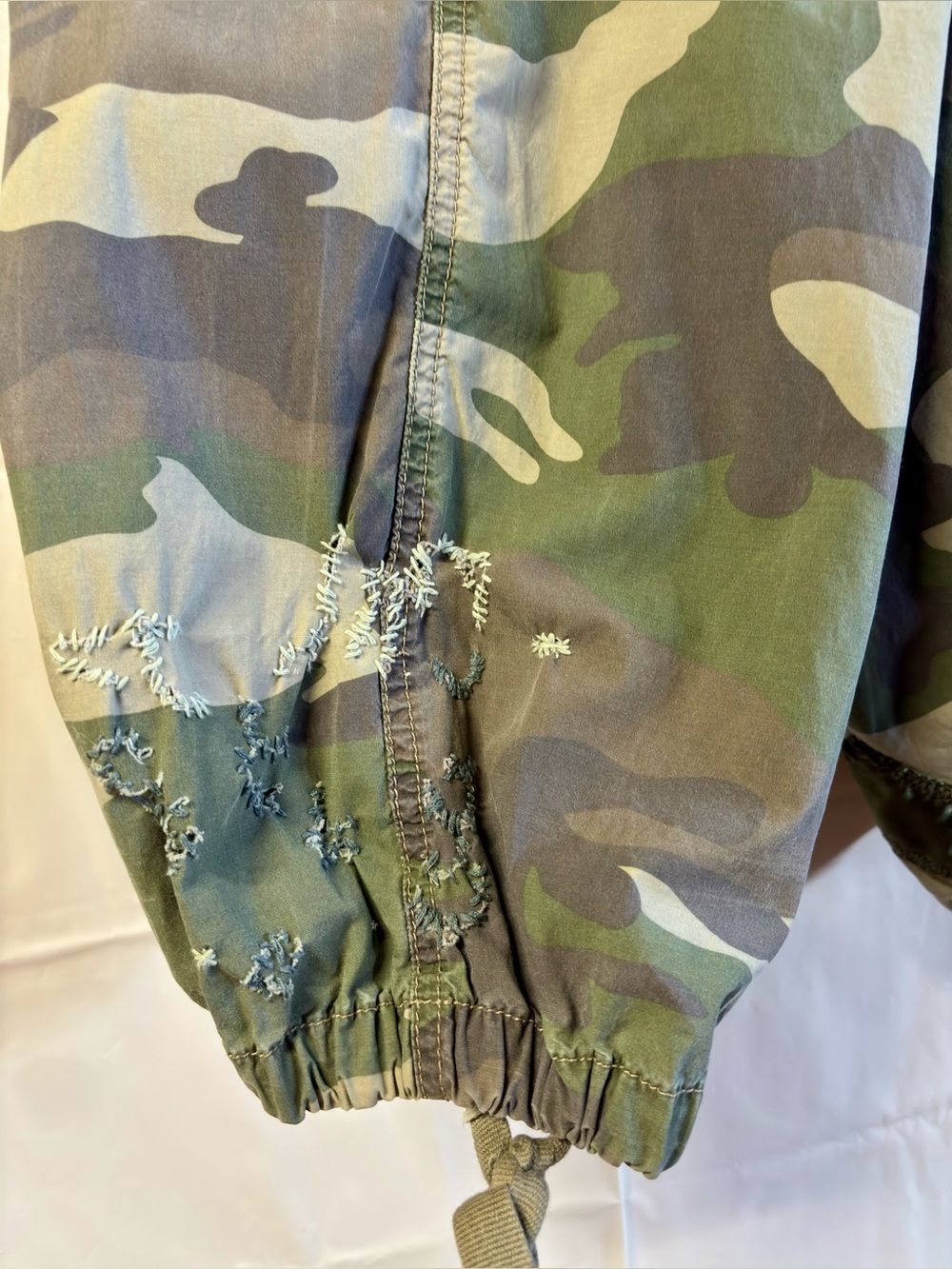 Vintage Y2K Abercrombie Camo Paratroopers Stitching Velvet Patchwork SZ 4 Unisex - Picture 8 of 14